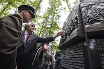 Marine Corps Gen. Joseph F. Dunford Jr., chairman of the Joint Chiefs of Staff, serves as the guest speaker for Chosin Few Memorial Dedication Ceremony at the National Museum of the Marine Corps May 4, 2017. 