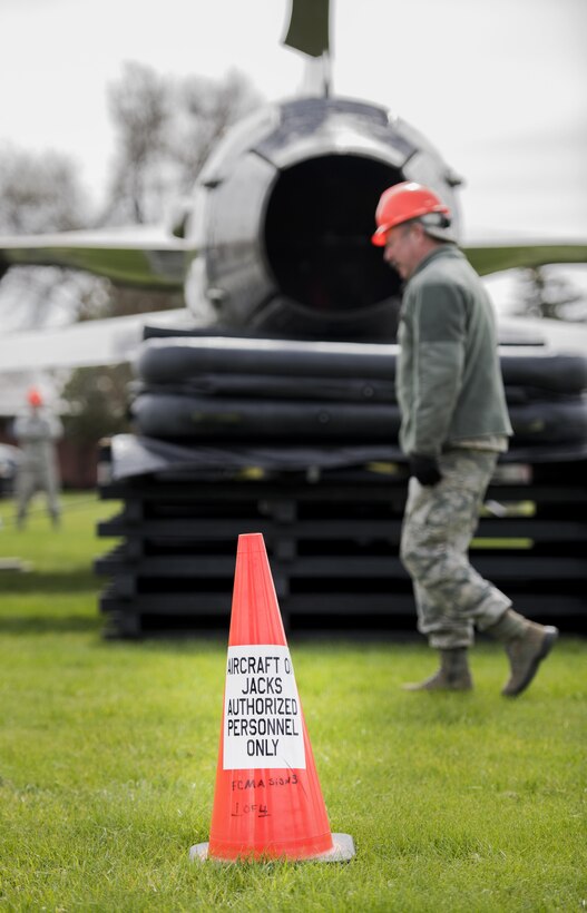 Maintaining historic displays is important because it represents a sense of pride in the Air Force especially the 92nd Air Refueling Wing, said Tech. Sgt. Benjamin Whitfield, 92nd Maintenance Squadron nondestructive inspection section chief. Maintaining Fairchild’s Heritage Park includes insect proofing, bird proofing and fixing corrosion on the aircraft. (U.S. Air Force photo/ Airman 1st Class Sean Campbell)