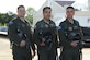 Tech. Sgt. Mike, Master Sgt. Alex and Master Sgt. Mike stand next to a T-6A Texan II parked on the flightline at Joint Base San Antonio-Randolph, Texas, May 4, 2017. They completed undergraduate remotely piloted aircraft training May 5 and are the first Air Force enlisted Airmen to train as pilots since World War II. Master Sgt. Mike was a distinguished graduate in the URT class of 20 including 17 commissioned officers. (U.S. Air Force illustration/Tech. Sgt. Ave I. Young)