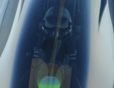 A U.S. Air Force F-22 Raptor pilot keeps the aircraft steady while a KC-10 Extender from the 9th Air Refueling Squadron based out of Travis Air Force Base, Calif., conducts in-flight refueling during exercise Northern Edge 2017, May 4, 2017. NE17 is Alaska’s premier joint training exercise designed to practice operations, techniques and procedures as well as enhance interoperability among the services.