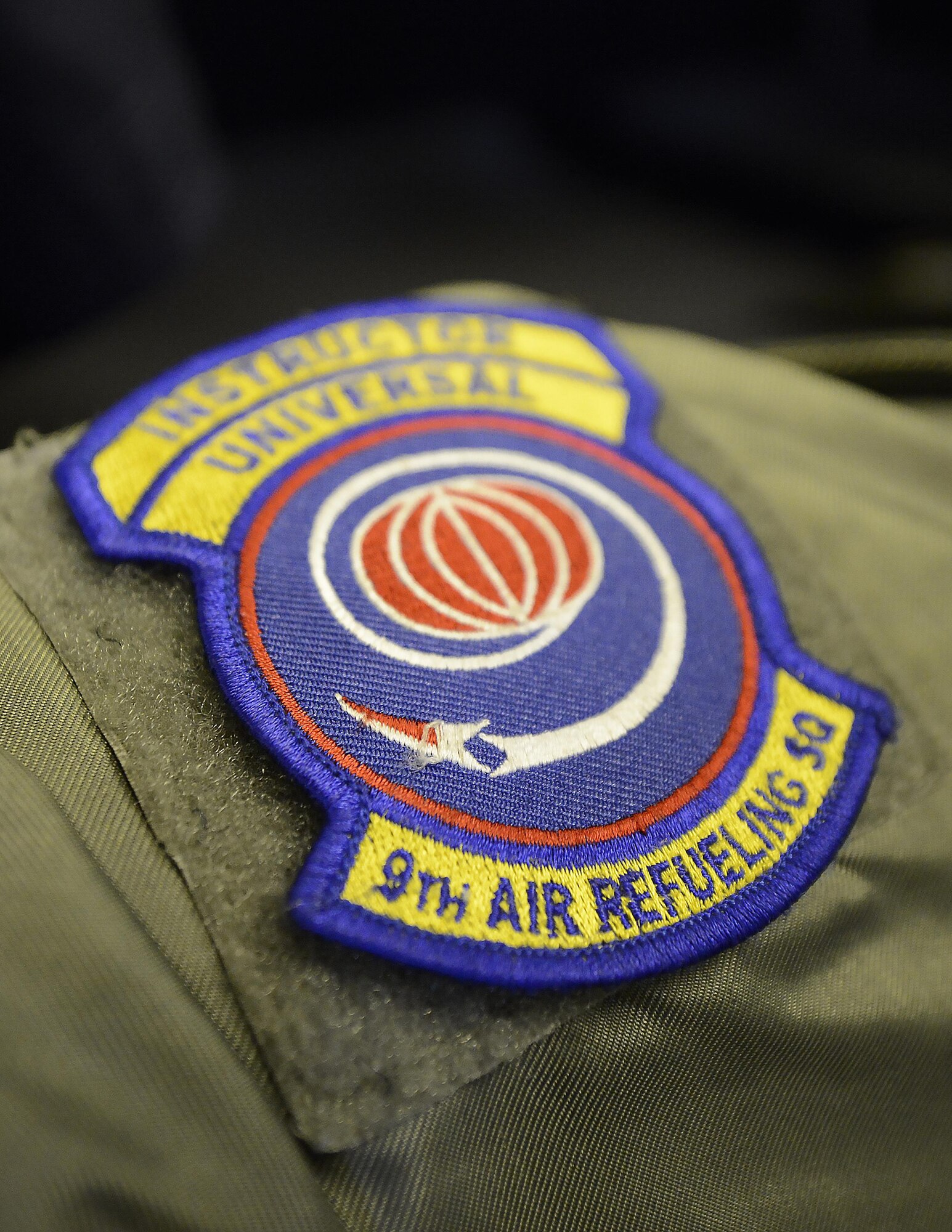 The patch of the 9th Air Refueling Squadron, May 4, 2017. The 9th, based out of Travis Air Force Base, Calif., deployed two KC-10 Extenders in support of Northern Edge 2017. NE17 is Alaska’s premier joint training exercise designed to practice operations, techniques and procedures, as well as enhance interoperability among the services. 