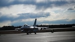 A U.S. Air Force F-16 Fighting Falcon aircraft assigned to the 13th Fighter Squadron, Misawa Air Base, Japan, taxis out during Exercise Northern Edge 2017, at Eileson Air Force Base, Alaska, May 4, 2017. Northern Edge is Alaska’s largest and premier joint training exercise designed to practice operations, techniques and procedures as well as enhance interoperability among the services. Thousands of participants from all the services—Airmen, Soldiers, Sailors, Marines and Coast Guard personnel from active duty, Reserve and National Guard units—are involved. 


