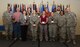 Col. Stephen Kravitsky, 90th Missile Wing commander, and Chief Master Sgt. Jeffery Steagall, 90th Missile Wing command chief, pose with the wing’s first quarter award winners at F.E. Warren Air Force Base, Wyo., May 5, 2017. The wing held a celebration for all the nominees and presented the awards to the winners during a ceremony. (U.S. Air Force photo by Airman 1st Class Breanna Carter)