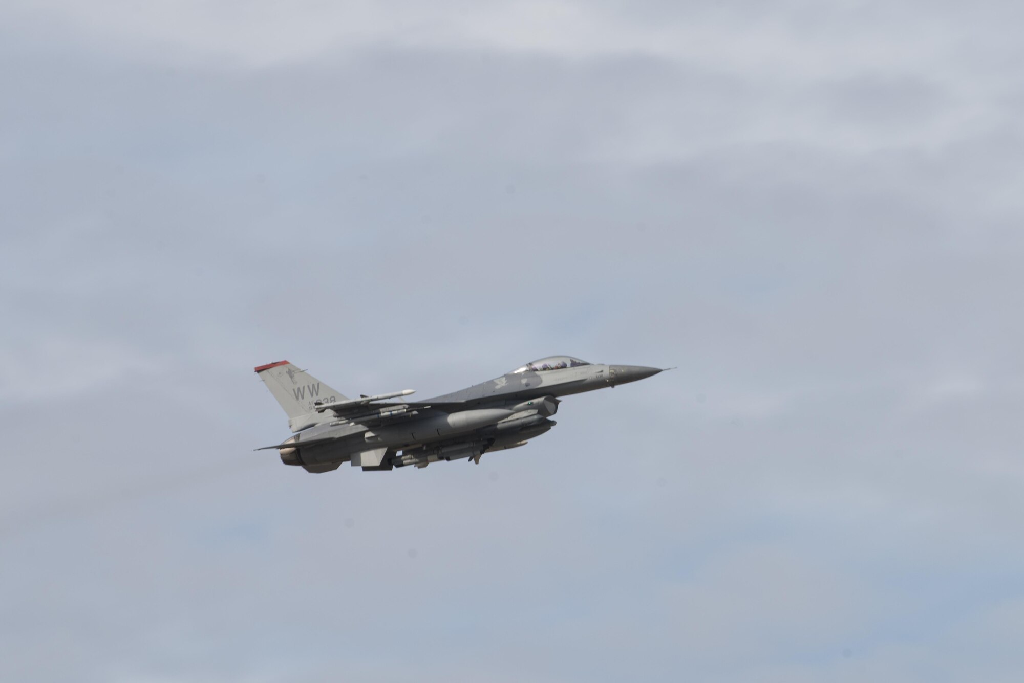EIELSON AIR FORCE BASE, Alaska – A U.S. Air Force F-16 Fighting Falcon aircraft assigned to the 13th Fighter Squadron, Misawa Air Base, Japan, takes off for a sortie from Eielson Air Force Base, Alaska, May 4, 2017 during NORTHERN EDGE 2017 (NE17). NE17 is Alaska’s premier joint training exercise designed to practice operations, techniques and procedures as well as enhance interoperability among the services. Thousands of participants from all the services, Airmen, Soldiers, Sailors, Marines and Coast Guardsmen from active duty, Reserve and National Guard units are involved. (U.S. Air Force photo/Staff Sgt. Ashley Nicole Taylor)