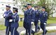 Honor Guard members with the 36th Wing ceremoniously carry Lt Col. (Ret.) Chuck McManus to his final resting place at the Guam Veterans Cemetery April 26, 2017, in Piti, Guam. McManus was directly involved with Linebacker II and he was the deputy director of plans at Andersen Air Force Base. Linebacker II was an intensive bombing campaign in December 1972 ordered by President Richard Nixon to persuade the North Vietnamese to return to the Paris peace talks. The campaign lasted 11 days, totaled more than 700 sorties and more than 15,000 tons of munitions were used (U.S. Air Force photo by Airman 1st Class Christopher Quail)