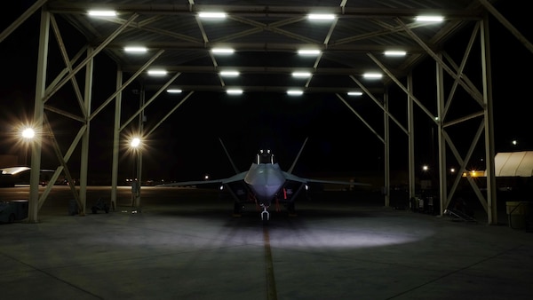 An F-22A Raptor with the 27th Expeditionary Fighter Squadron rests on the flight line after flying in support of Combined Joint Task Force- Operation Inherent Resolve at an undisclosed location in Southwest Asia, May 3, 2017. The 27 EFS, currently deployed with the 380th Air Expeditionary Wing, will celebrate its centennial May 8, 2017. This squadron is one of the oldest and most famous fighter squadrons in American history and carries on its long legacy of airpower in the fight against ISIS. (U.S. Air Force photo by Staff Sgt. Marjorie A. Bowlden)