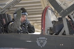 Lt. Col. Kyle Goldstein, 39th Flying Training Squadron commander, prepares to take off in a T-38 C Talon May 4, 2017, at Joint Base San Antonio-Randolph, Texas during the Cobras in the Clouds exercise. The exercise gave 39th FTS members a chance to practice their war-time mission of taking control of the training mission of the 12th Operations Group. (U.S. Air Force photo by Senior Airman Stormy Archer)