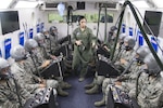 Airman 1st Class Toni Agirre, 359th Aerospace Medicine Squadron Aerospace and Operational Physiology technician, lectures students on the use of their altitude chamber equipment and procedures to ensure their comfort and safety during training May 3, 2017 at Joint Base San Antonio-Randolph, Texas. Any students with Air Force specialties including enlisted aircrew, pararescue, remotely piloted aircraft, introduction to fighter fundamentals or pilot instructor training must first learn about human performance in airborne operations at the 359th Aerospace Medicine Squadron Aerospace and Operational Physiology Flight at JBSA-Randolph. A few tools used to train students include a Barany chair to help combat the motion sickness that comes with flying aircraft, an altitude chamber to familiarize students with hypoxia and a flight simulator for night vision goggle training.