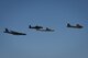 A B-17 Flying Fortress, B-25 Mitchel, B-29 Superfortress and the B-52 Stratofortress fly over the Defenders of Liberty Air Show at Barksdale Air Force Base, La., May 7, 2017. The four planes performed the Fortress Aniversary flyby. (U.S. Air Force photo/Airman 1st Class Stuart Bright)