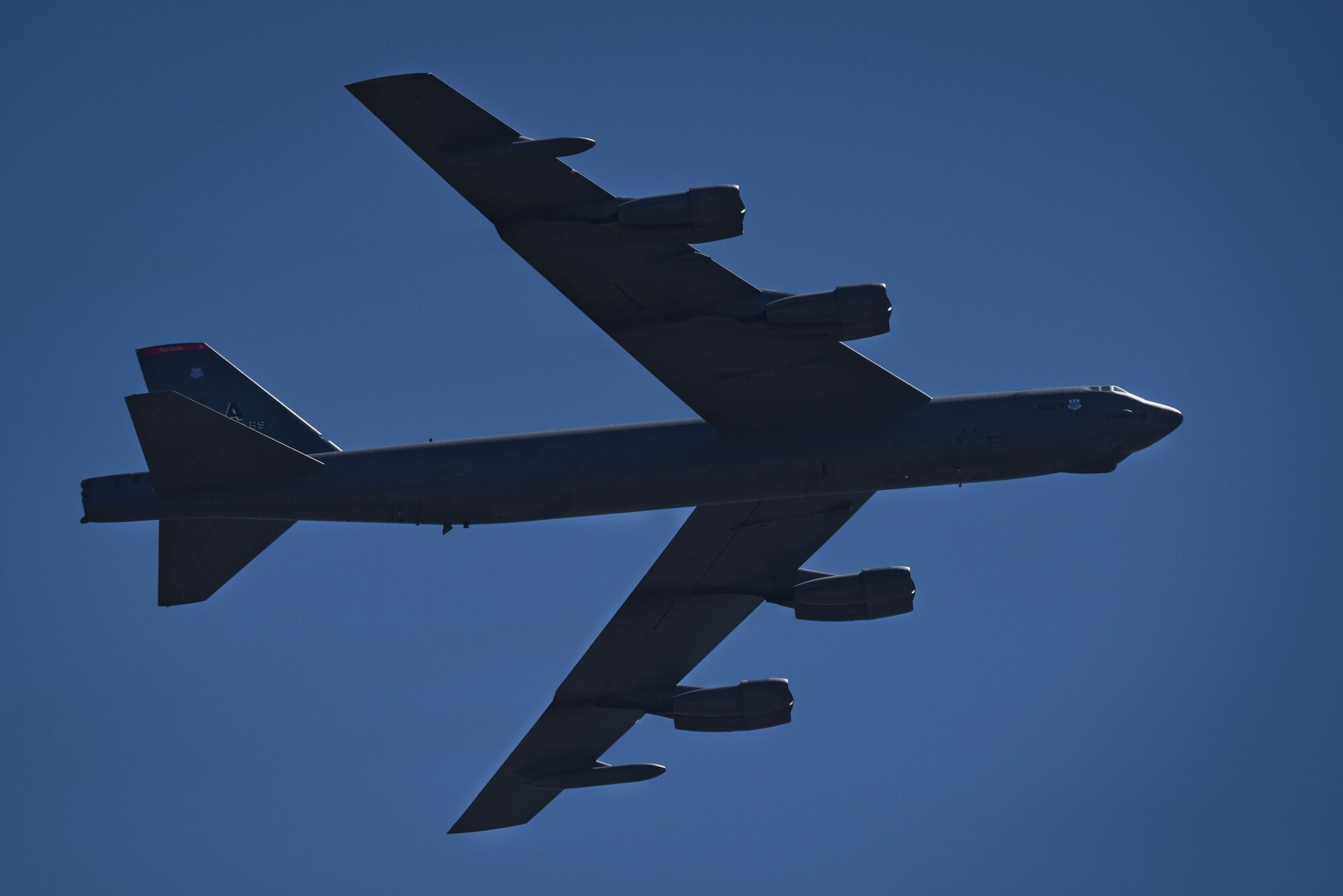 A B-52 Stratofortress flys over to kick off the Defenders of Liberty Air Show at Barksdale Air Force Base, La., May 7, 2017. The B-52 has been in service for over 60 years. (U.S. Air Force photo/Airman 1st Class Stuart Bright)