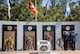 Chief Master Sgt. Martin Cortez and Lt. Col. Emil Rebik salute the list of lost Air Force explosive ordnance disposal technicians during the 48th Annual EOD Memorial Service, May 6. Names of recent fallen and past EOD technicians are added to the memorial wall and flags presented to their families during a ceremony each year at the Kauffman EOD Training Complex at Eglin Air Force Base, Fla. The Army and Navy added six new names this year. The all-service total now stands at 326. (U.S. Air Force photo/ Samuel King Jr.)