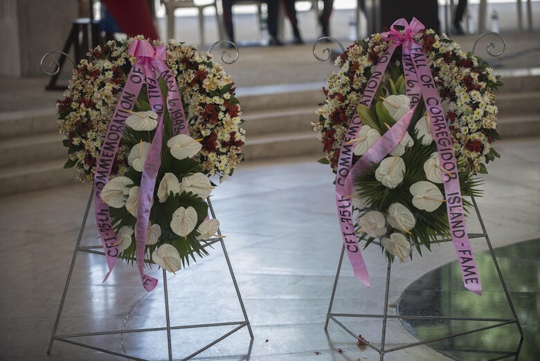 U.S. military and Philippine government officials attend a ceremony to mark the 75th anniversary of the fall of Corregidor to the Japanese during World War II on Corregidor, Cavite, May 6, 2017. The ceremony was held to commemorate the Marines, Soldiers, Sailors and Filipinos who fought and sacrificed to defend the Philippines during World War II. 