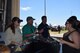 Lt. Col. Kari Hill (left), 433rd Operations Support Squadron commander, Col. David Scott, 433rd Airlift Wing vice commander and Lt. Col. Michael Webb, 433rd Aircraft Maintenance Squadron commander, serve free hotdogs and hamburgers to visitors during the 433rd Airlift Wing’s Family Day May 7, 2017 at Joint Base San Antonio-Lackland, Texas.  (U.S. Air Force photo by Tech. Sgt. Carlos J. Trevino) 