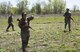 Staff Sgt. Makayla McConnell, 114th Security Forces Squadron security response team member, instructs her fellow Airmen on proper tactical squad movements May 6, 2017, on a training site near Sioux Falls S.D. McConnell is the first female from the 114th Security Forces Squadron to attend and complete Combat Leadership School. (U.S. Air National Guard photo by Staff Sgt. Duane Duimstra/Released)