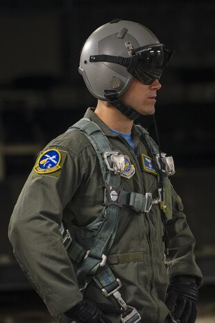 Tech. Sgt. Casey Dover, 14th Airlift Squadron NCO in charge of current operations, waits for takeoff on a C-17 Globemaster III at Joint Base Charleston, S.C., May 5, 2017. The 14th AS, 437th Airlift Wing, performed a cargo drop as part of training during a local flight. 