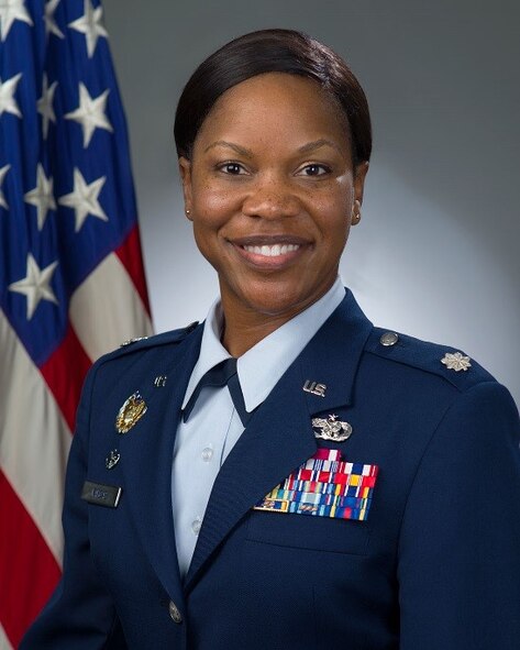Lt. Col. Vianesa Vargas, 82 nd Aerial Port Squadron commander, shares some leadership insight on leading teams. (U.S. Air Force Photo)
