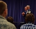 Chief Master Sgt. Henry J. Rome, 166th MXG Superintendent, receives a standing ovation during his retirement ceremony at the Delaware Air National Guard Base, New Castle, Del., 6 May 2017. Chief Master Sgt. Rome retired with over 36 years of military service with the Delaware Air National Guard, the United States Air Force Reserve, the United States Air Force and to the United States of America. (U.S. Air National Guard photo by SSgt. Andrew Horgan/released)