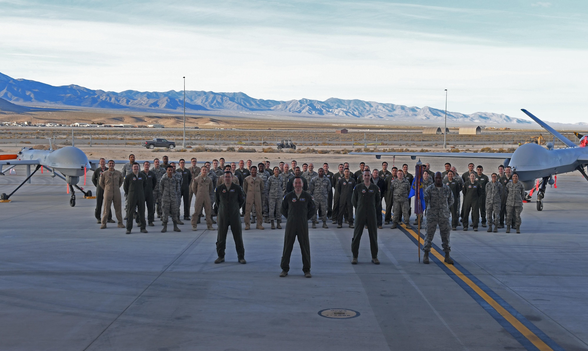 On May 9, 2017, the 15th ATKS celebrated their 100-year anniversary and reflected on the unit’s extensive and honorable heritage, which coincidentally, includes their use of airpower in nearly every major conflict of the 20th Century. This heritage is carried on in today’s fight with remotely piloted aircraft MQ-1 Predators. (U.S. Air Force photo/Airman 1st Class James Thompson)