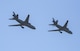 Two KC-10 Extenders perform an air refueling demonstration during the Wings Over Solano Air Show at Travis Air Force Base, Calif., May 7, 2017. The two-day event featured performances by the U.S. Air Force Thunderbirds aerial demonstration team, flyovers and static displays. (U.S. Air Force photo by Heide Couch)