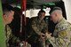 Staff Sgt. Jonathan Kitts, 741st Missile Security Forces Squadron Tactical Response Force flying program manager, right, briefs Senior Airmen Leif Olson, center, and Brandon Cooper, 741st MSFS Convoy Response Force defenders, on communications during joint fires observer training May 8, 2017, at Malmstrom Air Force Base, Mont. In order to provide safe, accurate and smooth communication, individuals must be able to control gun fire on the ground and provide near-perfect identification of targets and locations. (U.S. Air Force photo/Airman 1st Class Daniel Brosam)