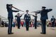 Members of the U.S. Air Force Honor Guard execute a precision rifle drill before an appreciative crowd at Waterfront Park in downtown Louisville, Ky., May 3, 2017, as part of the Kentucky Derby Festival. The Airmen, from Joint Base Anacostia-Bolling in Washington, D.C., represent the Air Force core values of integrity, service and excellence through precise drill movements, immaculate appearance and extreme attention to detail. (U.S. Air National Guard photo/Lt. Col. Dale Greer)