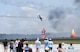 A Mitsubishi A6M Zero flies over the Tyndall Air Force Base, Fla., flightline during the 2017 Gulf Coast Salute April 21, 2017. The Zero was part of the Tora! Tora! Tora! aerial demonstration that entertained the airshow patrons while the narrator of the event explained the importance of previous U.S. conflicts. (U.S. Air Force photo by Senior Airman Solomon Cook/Released) 