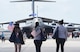 A group of patrons of the 2017 Gulf Coast Salute walk toward the B-1 Lancer static display at Tyndall Air Force Base, Fla., April 23, 2017. The B-1 was among many static display attractions during the air show paying homage to and informing visitors of aviation history. (U.S. Air Force photo by Senior Airman Solomon Cook/Released)
