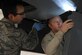 Airman 1st Class Jordan Brinkle, 22nd Aircraft Maintenance Squadron crew chief, right, and Senior Airman Andrew Colson, 931st Maintenance Group crew chief inspect a hinged door on the undercarriage of a KC-135 Stratotanker, Oct. 29, 2015, at McConnell Air Force Base, Kan. Maintenance Airmen ensure McConnell's aircraft are always ready to respond thereby enabling rapid global mobility daily. (U.S. Air Force photo/Airman Jenna K. Caldwell)