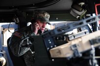 Spc. Daniel Kovitch, a motor transport operator with the 364th Expeditionary Sustainment Command, calls in a 9-line MEDEVAC during the Best Warrior Competition hosted by the 79th Sustainment Support Command at Camp Pendleton, Calif., May 4, 2017. 

The U.S. Army Reserve's 79th Sustainment Support Command hosted their 2017 Best Warrior Competition at Camp Pendleton, Calif., May 3-6. The Best Warrior Competition seeks out the best candidate that defines a U.S. Army Soldier by testing Soldiers physically and mentally. The competition consisted of one enlisted Soldier and one noncommissioned officer from four separate one-star commands, which fall underneath the command and control of 79th SSC. At the conclusion, one Soldier and one NCO were named the 79th SSC Best Warriors and will represent the command in the U.S. Army Reserve Best Warrior Competition held at Fort Bragg, N.C., June 4-10, 2017. (U.S. Army photo by Sgt. Heather Doppke/released)