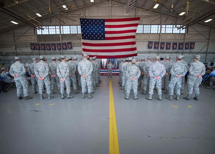 Air Commandos with the Air Force Special Operations Air Warfare Center stand in formation before the 492nd Special Operations Wing activation ceremony at Hurlburt Field, Fla., May 10, 2017. The designator for the 492nd SOW dates back to WWII when the 801st Bombardment Group was established at Harrington Field, England, in September 1943. Almost a year later, it would be redesignated as the 492nd Bombardment Group, a cover for their secret mission-Operation Carpetbagger. (U.S. Air Force photo by Senior Airman Krystal M. Garrett)