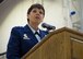 Maj. Gen. Patricia Rose, U.S. Air Force Headquarters mobilization assistant to the deputy chief of staff for logistics, engineering and force protection praises Col. Anna Schulte, 434th Maintenance Group commander during Schulte’s retirement ceremony at Grissom Air Reserve Base, Ind., April 1, 2017. After spending more than 13 years as a colonel, Schulte retired after serving over 34 years in the Air Force. (U.S. Air Force photo/Staff Sgt. Katrina Heikkinen)