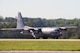 One of four C-130 H3 Hercules aircraft depart Dobbins Air Reserve Base, Georgia May 8, 2017 in route to Southwest Asia. Over 150 aircrew, aircraft maintenance and support personnel from the 94th Operations and Maintenance Groups will complete a four-month Air Expeditionary Force rotation, during which they will be responsible for cargo and personnel airlift and tactical airdrop missions. (U.S. Air Force photo/Don Peek)