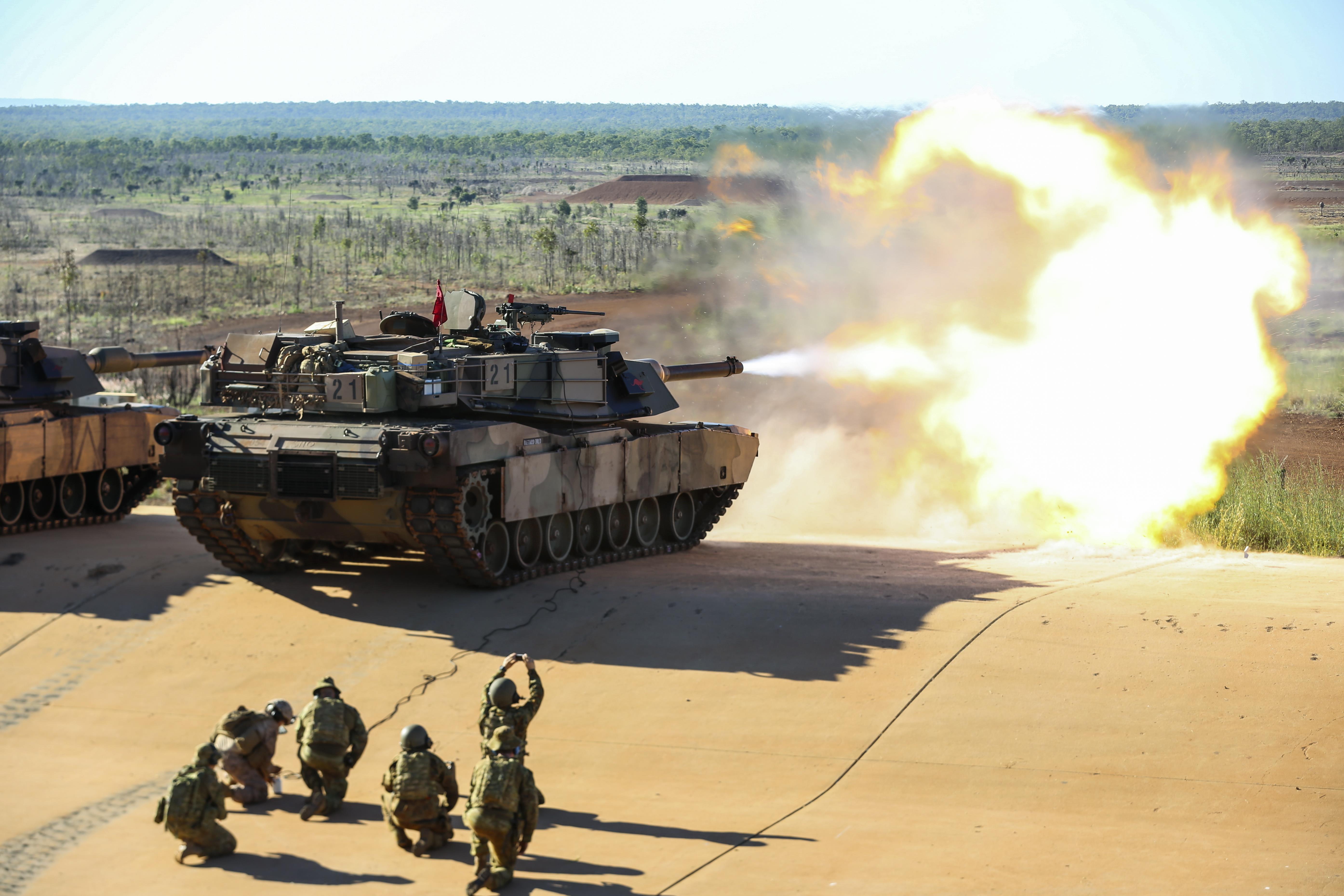 Australian Army M1a1 Abrams Tank At The Mount Bundey Training Area Near Darwin, Australia, May 6 ...
