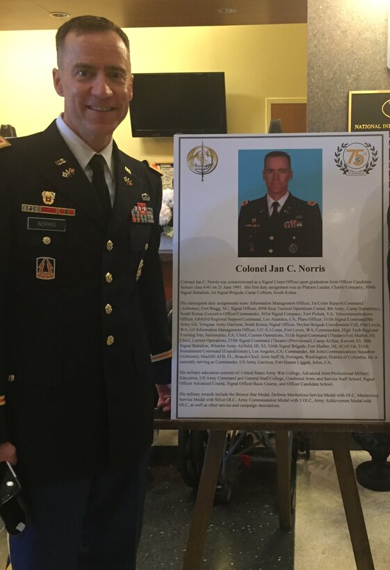 On May 8, 2017, Fort Hunter Liggett's Commander, Col. Jan C. Norris, along with 36 fellow Soldiers from across the nation, were inducted into the Army Officer Candidate School Hall of Fame at the National Infantry Museum in Columbus, Ga. Soldiers were recognized for distinguished service and significant achievements in their military or civilian career.