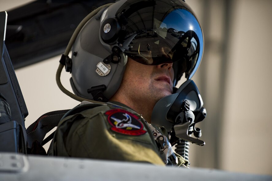 Lt. Col. Aaron “Marco” Redfern, 75th Fighter Squadron commander, performs a preflight inspection on an A-10C Thunderbolt II, April 25, 2017, at Moody Air Force Base, Ga. Redfern commanded the 75th FS for two years and led his pilots during the first A-10 combat deployment to Turkey in over a decade where they delivered more ordnance than any A-10 unit since Desert Storm. (U.S. Air Force photo by Andrea Jenkins) 