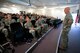 U.S. Air Force Maj. Gen. Timothy M. Zadalis, U.S. Air Forces in Europe Air Forces Africa vice commander, speaks to NCOs during the Atlantic Stripe course at the USAFE Conference Center on Ramstein Air Base, Germany, May 9, 2017. Zadalis gave the NCOs statistics on current office climates. (U.S. Air Force photo by Senior Airman Devin Boyer/Released)