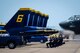 The U.S. Navy Flight Demonstration Team Blue Angels maintenance personnel take their positions behind F/A-18 Hornets prior to take off during the Defenders of Liberty Air Show at Barksdale Air Force Base, La., May 7, 2017. The mission of the Blue Angels is to showcase the pride and professionalism of the United States Navy and Marine Corps by inspiring a culture of excellence and service to country through flight demonstrations and community outreach. (U.S. Air Force photo/Senior Airman Mozer O. Da Cunha)