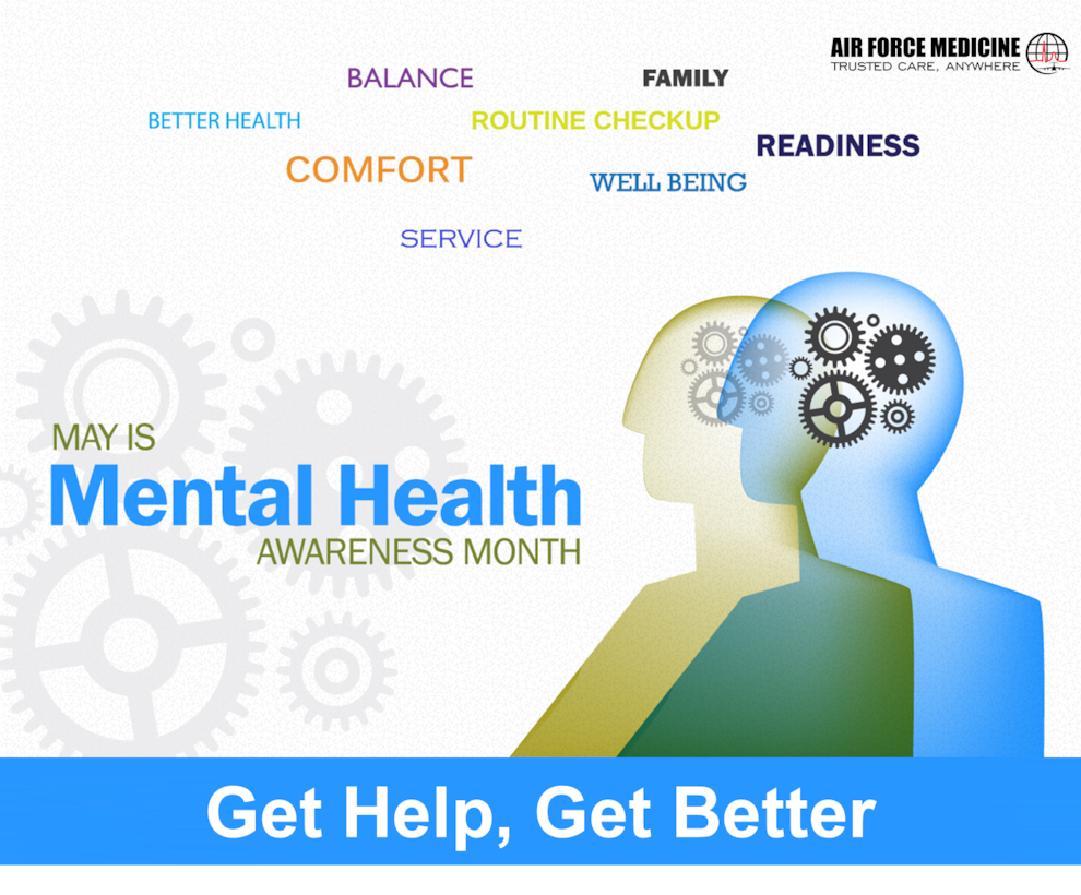 May is mental health month, and mental health disorders are common in both military and civilian communities. Fortunately, effective treatments exist for most mental health disorders. Often, the biggest impediment to getting better is an unwillingness to seek care.