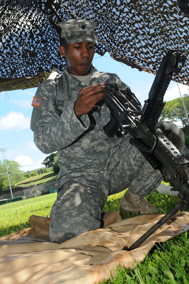 Spc. Bryan C. Phan performs basic warrior task and skills May 5, during the Best Paralegal Competition. Phan is from I Corp stationed at Joint Base Lewis-McChord, WA was named Best Paralegal Soldier. Twenty Soldiers and noncommissioned officers representing eighteen different commands from across the Pacific gathered in Hawaii, April 30 to May 5, 2017, to compete for U.S. Army Pacific Best Paralegal Soldier and Noncommissioned Officer of the Year. 