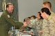 Tenth Air Force Commander Maj. Gen. Richard Scobee greets chaplain corps members from the 920th Rescue Wing, Patrick AFB, Fla., at Naval Air Station Fort Worth Joint Reserve Base, Texas, April 25, 2017. 10th AF chaplains and their assistants gathered here for the first training event specifically for them since the re-designation of the numbered Air Force in 1976. (U.S. Air Force photo by Tech. Sgt. Jeremy Roman)
