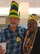 Ken Bauer, 55th Wing Plans, Program and Requirements office international program officer and senior technical advisor, enjoys a Mardi Gras moment with Montoya Johnson whose mother, like Bauer, is going through chemotherapy at Nebraska Medical Center in Omaha, Nebraska. Bauer has been using costumes during his chemotherapy visits to keep fellow patients and staff laughing and smiling. (Courtesy Photo)