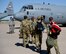 Members of the 40th Airlift Squadron load into a C-130J Super Hercules at Dyess Air Force Base, Texas, May 6, 2017. Members of the 39th Airlift Squadron will be replaced by the incoming members of the 40th AS in Afghanistan. The 317th Airlift group currently supports missions around the globe to include Germany, Djibouti, and Afghanistan. (Photo by U.S. Air Force Senior Airman Alexander Guerrero)