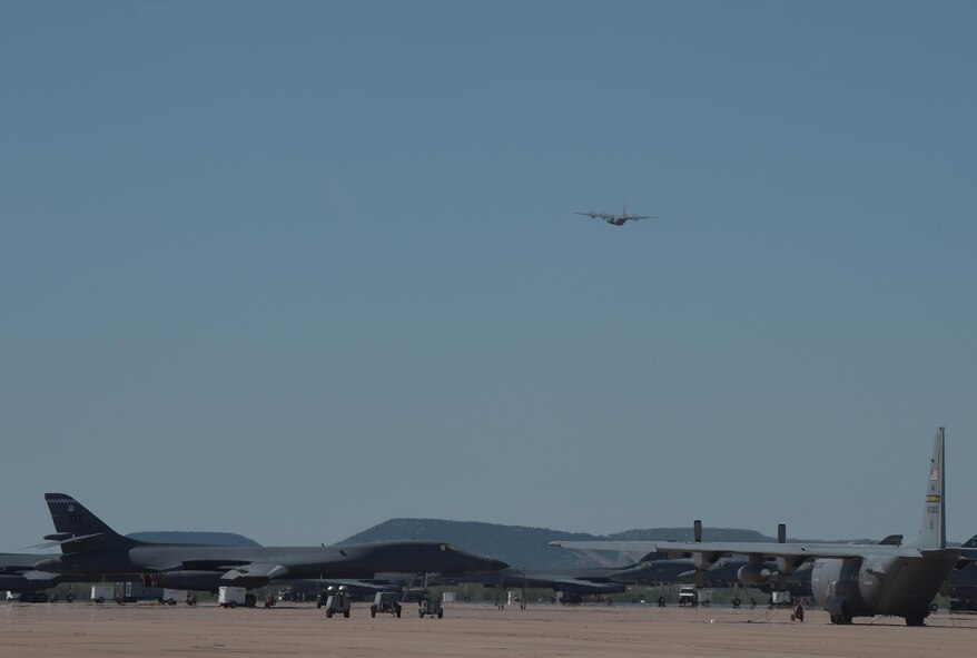 A C-130J Super Hercules takes off from Dyess Air Force Base, Texas, May 6, 2017. The 40th Airlift Squadron will be supporting combat missions throughout their area of responsibility in Aghanistan, Iraq, and the Arabian Gulf. They will be relieving the 39th AS who has been there since January. (Photo by U.S. Air Force Senior Airman Alexander Guerrero)