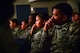 Airmen listen as others share their personal experiences during the first Storytellers event May 10, 2017, at Creech Air Force Base, Nev. This was the first Storytellers event to take place on Creech AFB and more than 200 Airmen attended to connect with others through stories of overcoming adversity. (U.S. Air Force photo/Senior Airman Christian Clausen)