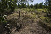 Philippine and U.S. Soldiers patrol during counterterrorism training in support of Balikatan 2017 at Fort Magsaysay in Santa Rosa, Nueva Ecija, May 12, 2017. By training together, the Philippine and U.S. military build upon shared tactics, techniques, and procedures that enhance readiness and response capabilities to emerging threats. Balikatan is an annual U.S.-Philippine bilateral military exercise focused on a variety of missions including humanitarian and disaster relief, counterterrorism, and other combined military operations.