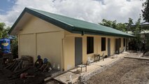Philippine Soldiers take a short break next to nearly-completed classrooms during an engineering civic assistance project in support of Balikatan 2017 in Ormoc City, Leyte, May 12, 2017. Philippine and U.S. service members worked together to build new classrooms for students at Don Carlos Elementary School. Balikatan is an annual U.S.-Philippine bilateral military exercise focused on a variety of missions, including humanitarian assistance and disaster relief, counterterrorism, and other combined military operations. 