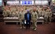 Tuskegee Airman, retired Lt. Col. Robert (Bob) J. Friend, poses with attendees to the 932nd Airlift Wing professional development seminar May 8, 2017 at the Global Reach Planning Center, Scott Air Force Base, Illinois. Friend is one of the few surviving Red Tail pilots from WWII.  He shared his experience with becoming a pilot and overcoming racial barriers as he transitioned from the Army Air Corps to the Air Force. (U.S. Air Force photo by Christopher Parr)