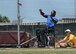 Retired U.S. Army soldier Johnnie Williams, throws a discus during the Desert Challenge Game May 12, 2017, at Arizona State University, in Tempe, Ariz. The games included discus throw, shot put, javelin toss and more. (U.S. Air Force photo by Senior Airman James Hensley)