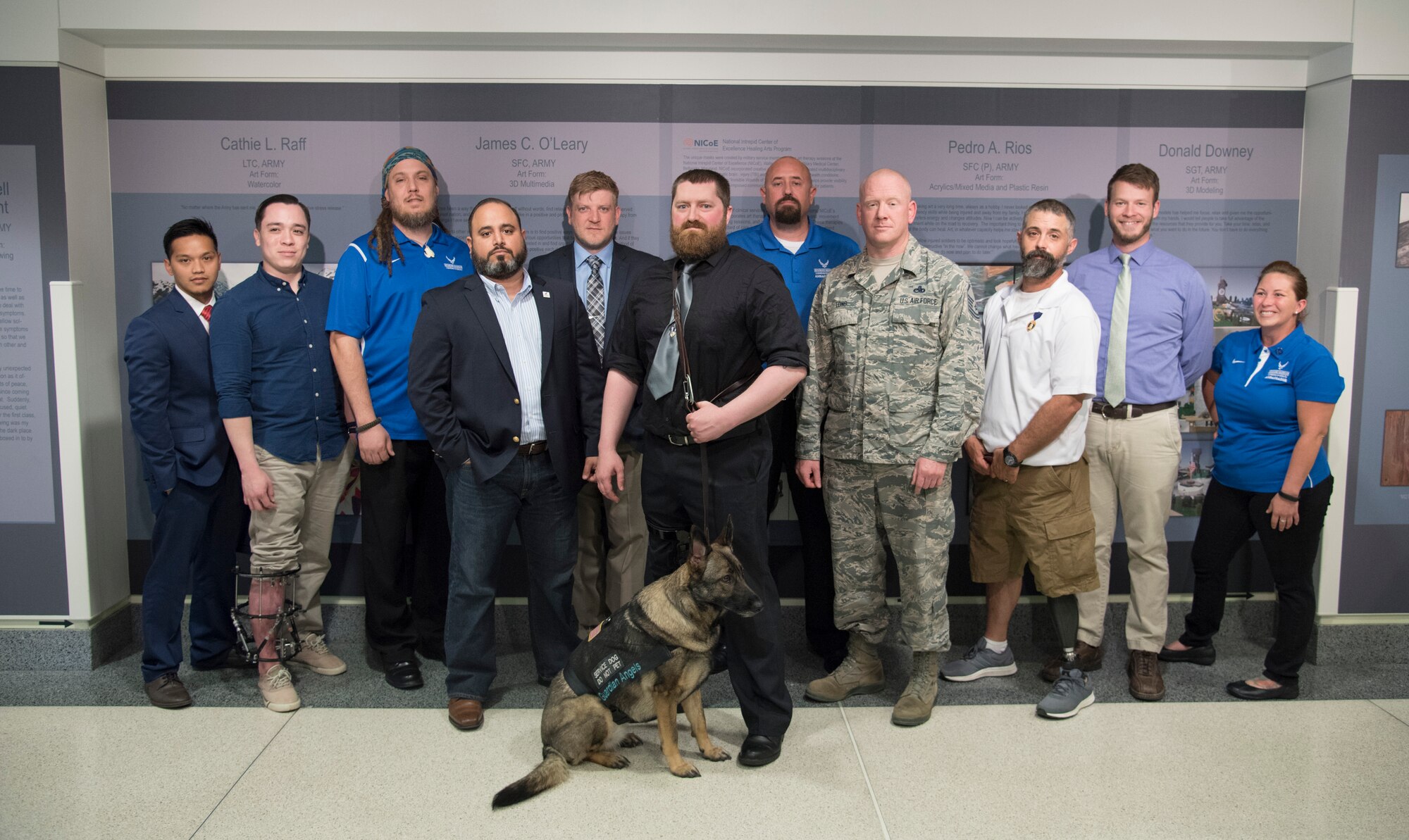 An opening is held for the Wounded Warrior Healing Arts Exhibit at the Pentagon in Arlington, Virginia, on April 12, 2017.   (DoD photo by Roger L. Wollenberg)