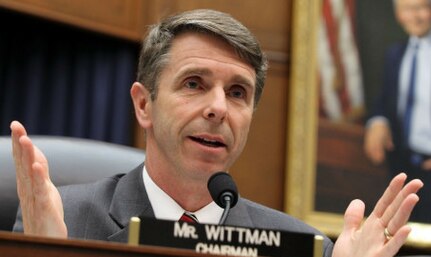 WASHINGTON - Rep. Rob Wittman, R-Va., is pictured while chairing the Seapower and Projection Forces Subcommittee of the House Armed Services Committee. He told Navy scientists and engineers attending a conference in Dahlgren, Va., April 25, that their innovative ideas will be leveraged to the nation's advantage. "We're going to lay out a pretty aggressive schedule on what we do to rebuild our Navy," said Wittman, who oversees Navy plans to rebuild the Fleet from the current level of 274 ships to the Navy's stated goal of 355 ships. "Every one of you in this room will be part of that effort. There's great work that goes on here with not only developing concepts but bringing those concepts to operation and what we will do for our ships of the future. I've talked to the CNO (Chief of Naval Operations) at length as well as our flag officers in the Navy about what we're going to do to bring new systems onboard - whether it's railgun, whether it's lasers. All those things are extraordinarily important and we have to be able to get those operationalized quickly and we've shown we can do that."  (Courtesy photo/Released)